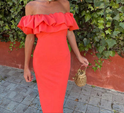 Lorena™ | Schouderloze Rimpel Bodycon Jurk