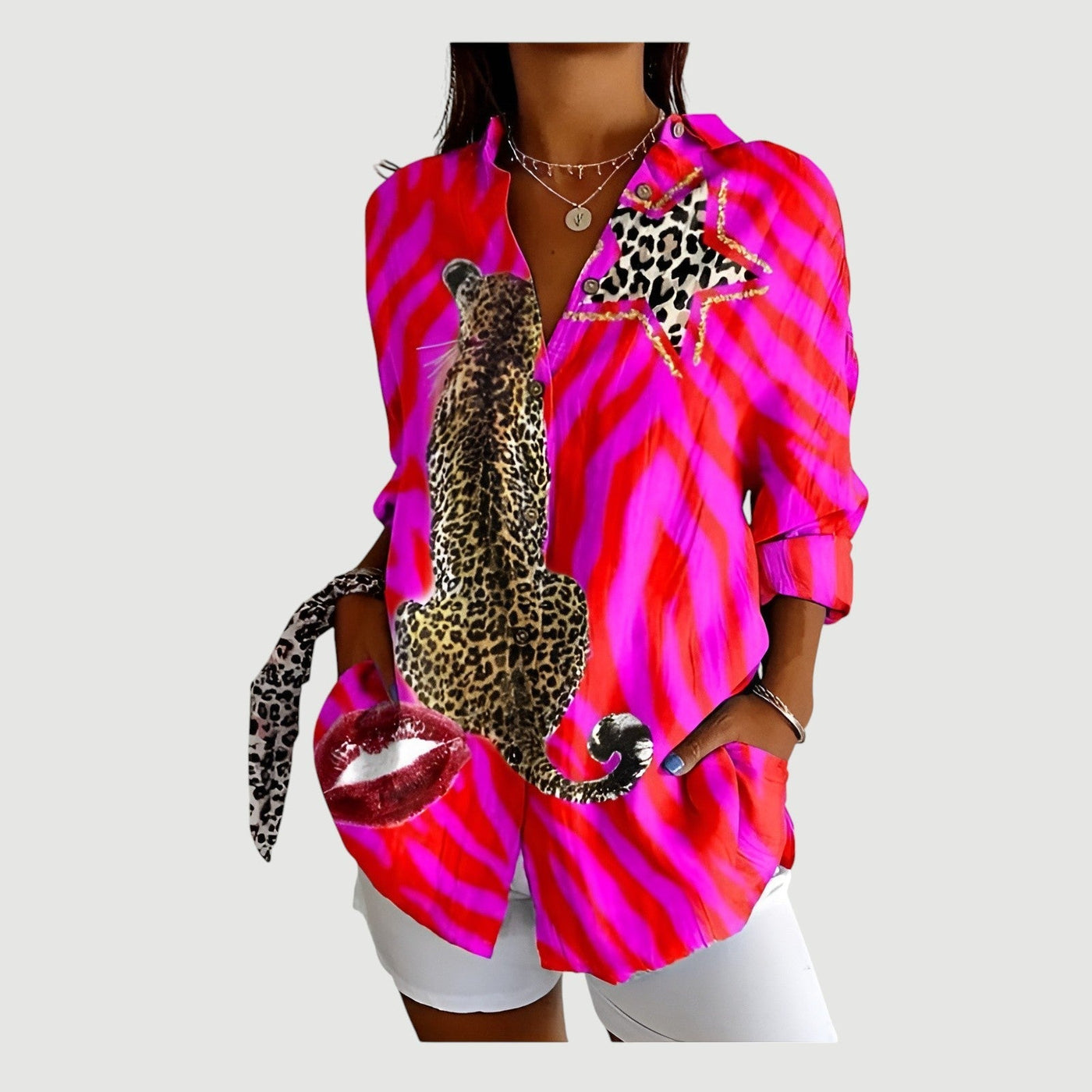 Ashley™ | Blouse met Kleurrijk Ontwerp