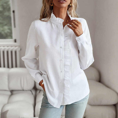 Mila - Rimpel Lange Mouwen Blouse